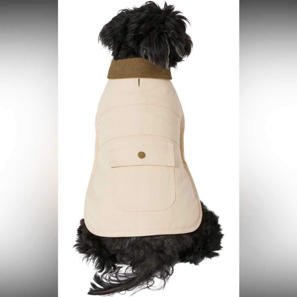 Frisco Mediumweight Cotton Duck Canvas Dog & Cat Jacket, Tan (Size: Large)
